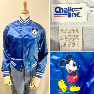 ディズニー(Disney)の80s Mickey•ナイロンジャケッMade in USA Size14/16(ナイロンジャケット)