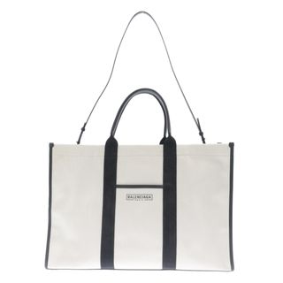 バレンシアガ(Balenciaga)のBALENCIAGA バレンシアガ ハードウェア キャンバス 2WAYラージトートバッグ ショルダーバッグ ホワイト 671403(トートバッグ)