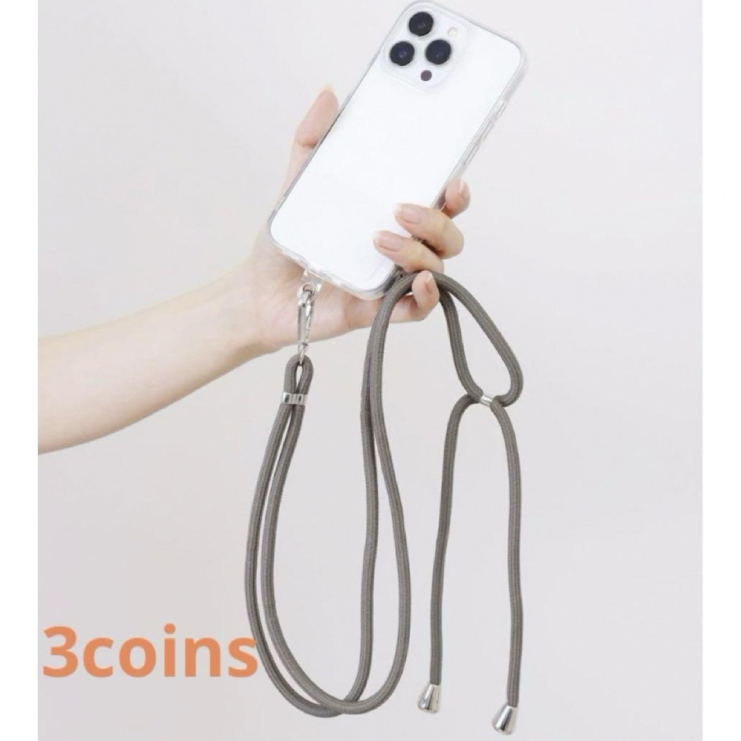 3COINS(スリーコインズ)の3coins スマホストラップホルダー ハンドメイドのスマホケース/アクセサリー(スマホストラップ/チャーム)の商品写真