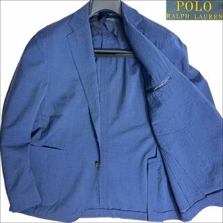 POLO RALPH LAUREN - J6413超美品ポロラルフローレン 近年モデル伊製シアサッカージャケット紺40S