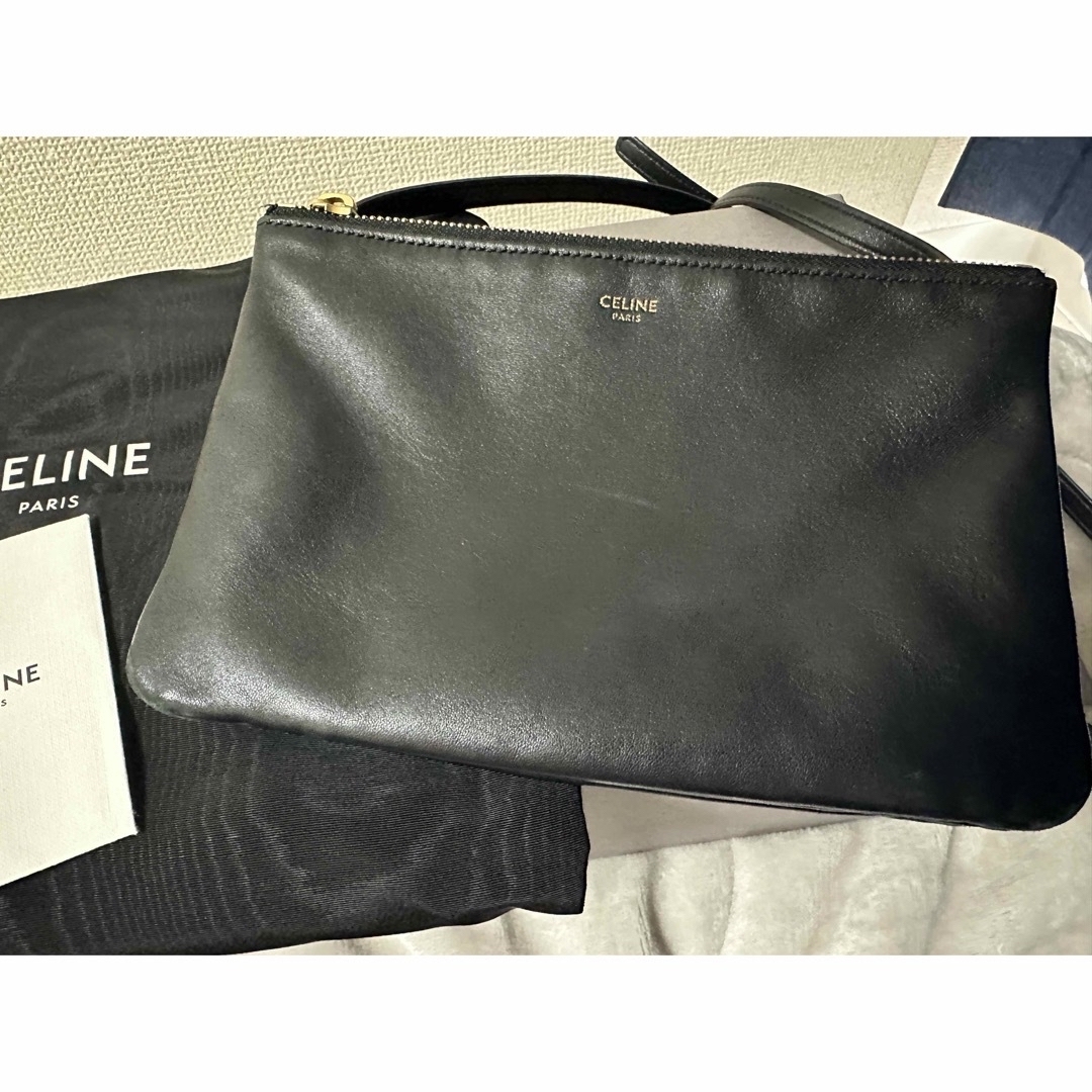CELINE セリーヌ トリオ スモール レザー 本革 ミニ ショルダー CELINE セリーヌ トリオ スモール レザー 本革 ミニ ショルダー
