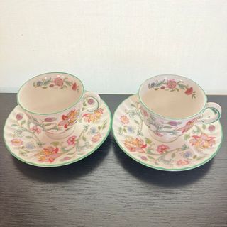 ミントン(MINTON)のミントンハドンホールデミタスカップ&ソーサー2客　訳あり！！(グラス/カップ)