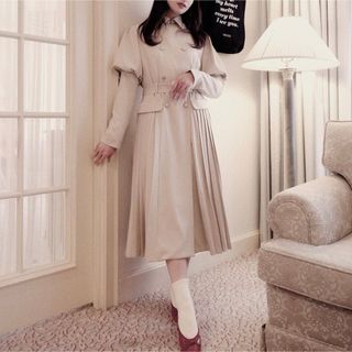 meltie original puff sleeve trench coat (トレンチコート)