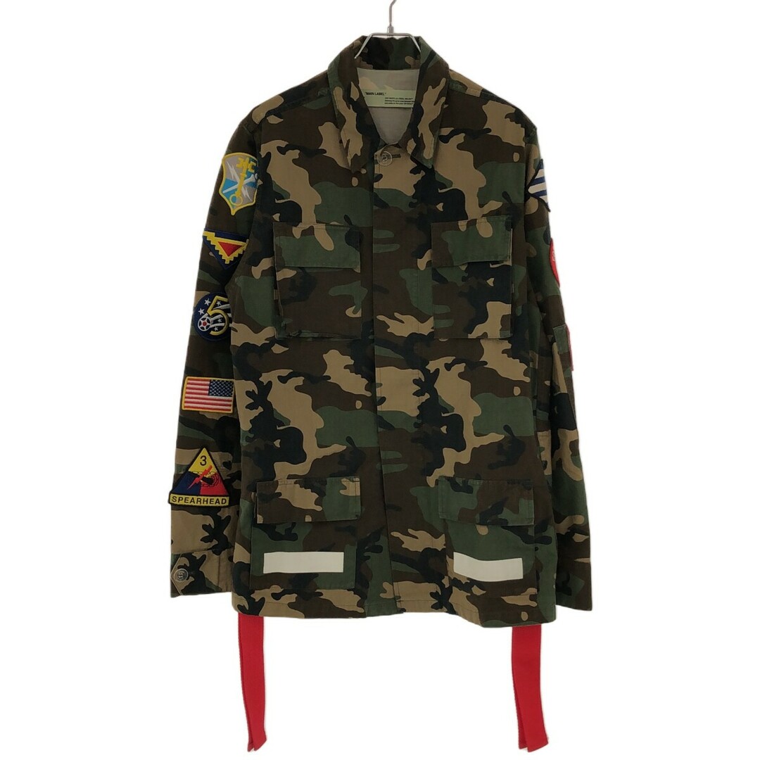 OFF-WHITE(オフホワイト)のOFF-WHITE オフホワイト 17AW Archive Field Jacket ワッペン ミリタリージャケット カーキ XS OMEA007F17039007 メンズのジャケット/アウター(ブルゾン)の商品写真