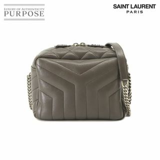 サンローラン(Saint Laurent)の新品同様 サンローラン パリ SAINT LAURENT PARIS ルル ボーリング チェーン ショルダー バッグ レザー グレー 574102 VLP 90204181(ショルダーバッグ)