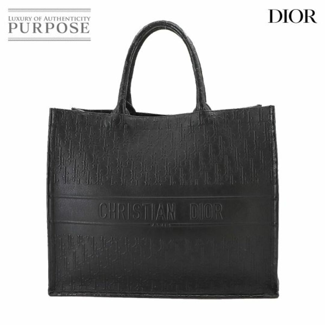 Christian Dior(クリスチャンディオール)のクリスチャン ディオール Christian Dior ブック トート ラージ バッグ レザー ブラック VLP 90222977 レディースのバッグ(トートバッグ)の商品写真