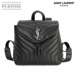 サンローラン(Saint Laurent)の新品同様 サンローラン パリ SAINT LAURENT PARIS ルル バックパック リュックサック レザー ブラック 487220 シルバー 金具 VLP 90223229(リュック/バックパック)