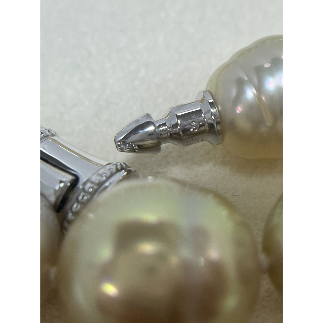 TASAKI(タサキ)のタサキ　ダイヤ付き留め金　K18  バロック白蝶　11.1〜14.6㎜　美品 レディースのアクセサリー(ネックレス)の商品写真