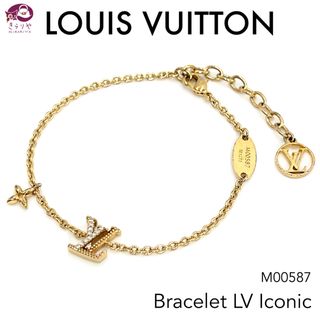 ルイヴィトン(LOUIS VUITTON)のルイヴィトン M00587 ブレスレット･LV アイコニック ストラス ゴールド(ブレスレット/バングル)