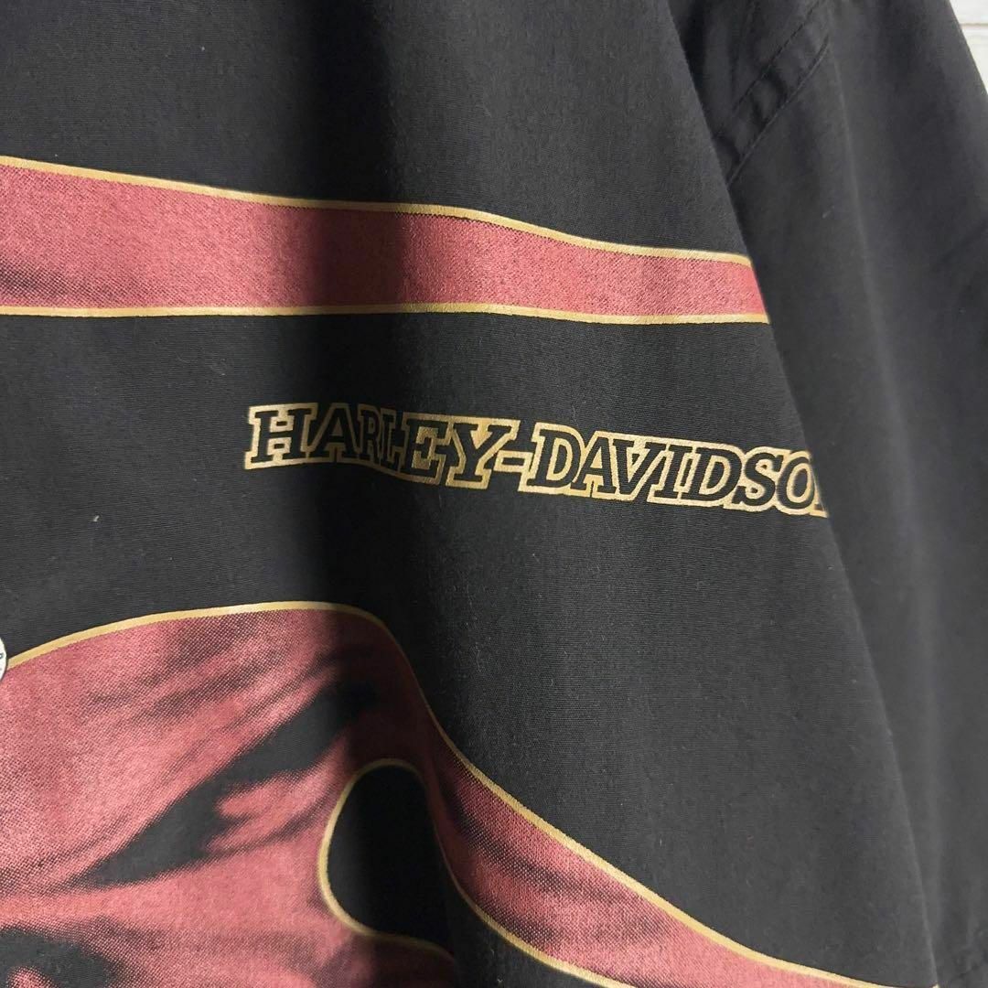 Harley Davidson(ハーレーダビッドソン)の8883【超希少デザイン】ハーレーダビッドソン☆両面プリントシャツ　入手困難 メンズのトップス(シャツ)の商品写真