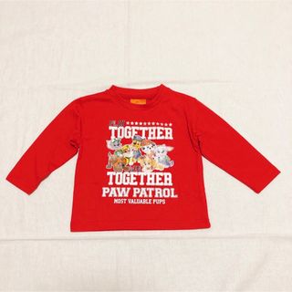 パウパトロール(パウ・パトロール)のパウパトロール プリント ロンＴ 長袖 Tシャツ 90 赤 レッド タグ付き新品(Tシャツ/カットソー)