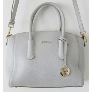 Furla - FURLA フルラ オールレザー ハンドバッグ チャーム ロゴ