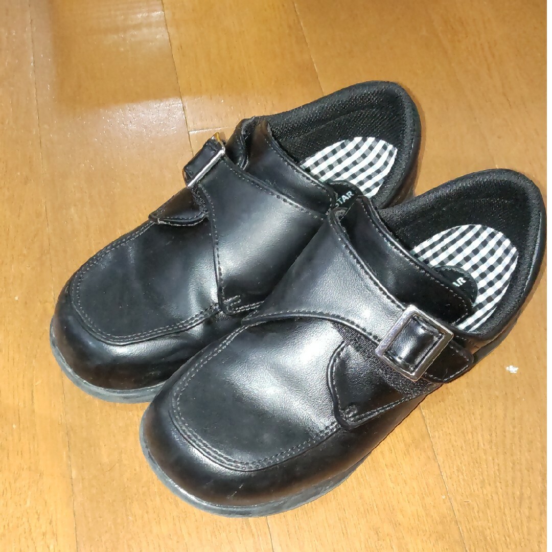 MOONSTAR (ムーンスター)の黒革靴　20cm キッズ/ベビー/マタニティのキッズ靴/シューズ(15cm~)(フォーマルシューズ)の商品写真