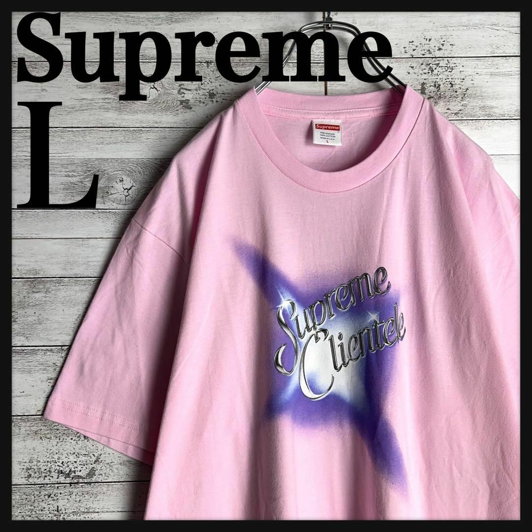 Supreme(シュプリーム)の8828【希少Lサイズ】シュプリーム☆ビッグロゴ人気カラーtシャツ　美品 メンズのトップス(Tシャツ/カットソー(半袖/袖なし))の商品写真