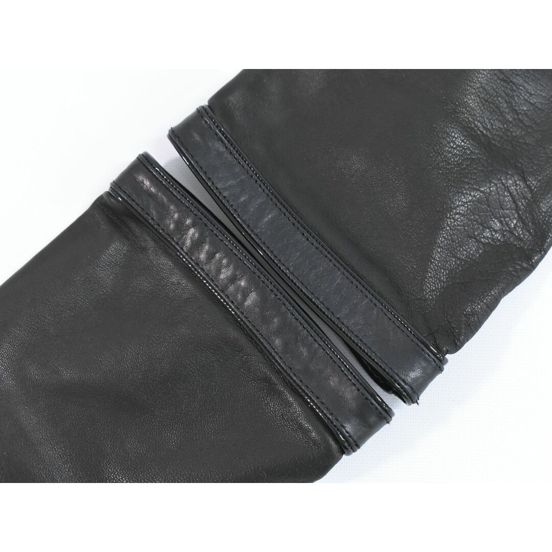 GUCCI - 本物 グッチ GUCCI ラムスキン レザー シルク ロング GUCCI - 本物 グッチ GUCCI ラムスキン レザー シルク ロング