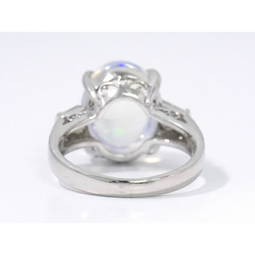 本物 ウォーターオパール ダイヤモンド 0.24ct Pt900 リング 指輪 10.5号 プラチナ ホワイト アクセサリー ジュエリー 中古 レディースのアクセサリー(リング(指輪))の商品写真