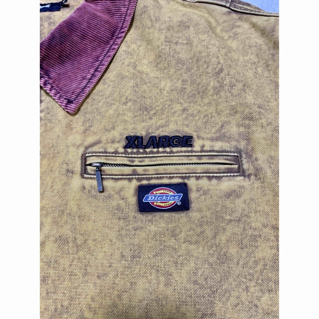 XLARGE(エクストララージ)のXLARGE×DICKIES WORK JAC エクストララージ　イエローXL メンズのジャケット/アウター(Gジャン/デニムジャケット)の商品写真