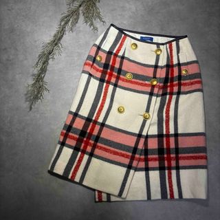 バーバリーブルーレーベル(BURBERRY BLUE LABEL)の【BLUE LABEL】ブルーレーベル クレストブリッジ  チェックスカート(ひざ丈スカート)