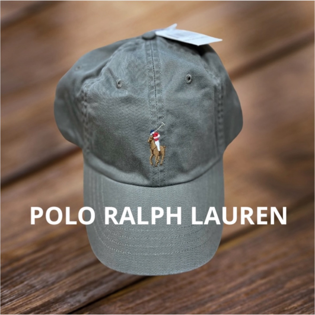 POLO RALPH LAUREN(ポロラルフローレン)のPOLO ラルフローレン　キャップ　カーキ　米国購入　新品 メンズの帽子(キャップ)の商品写真