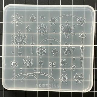シリコンモールド　雪　レース　コンフェッティ　トレカケース　デコパーツ　レジン(各種パーツ)