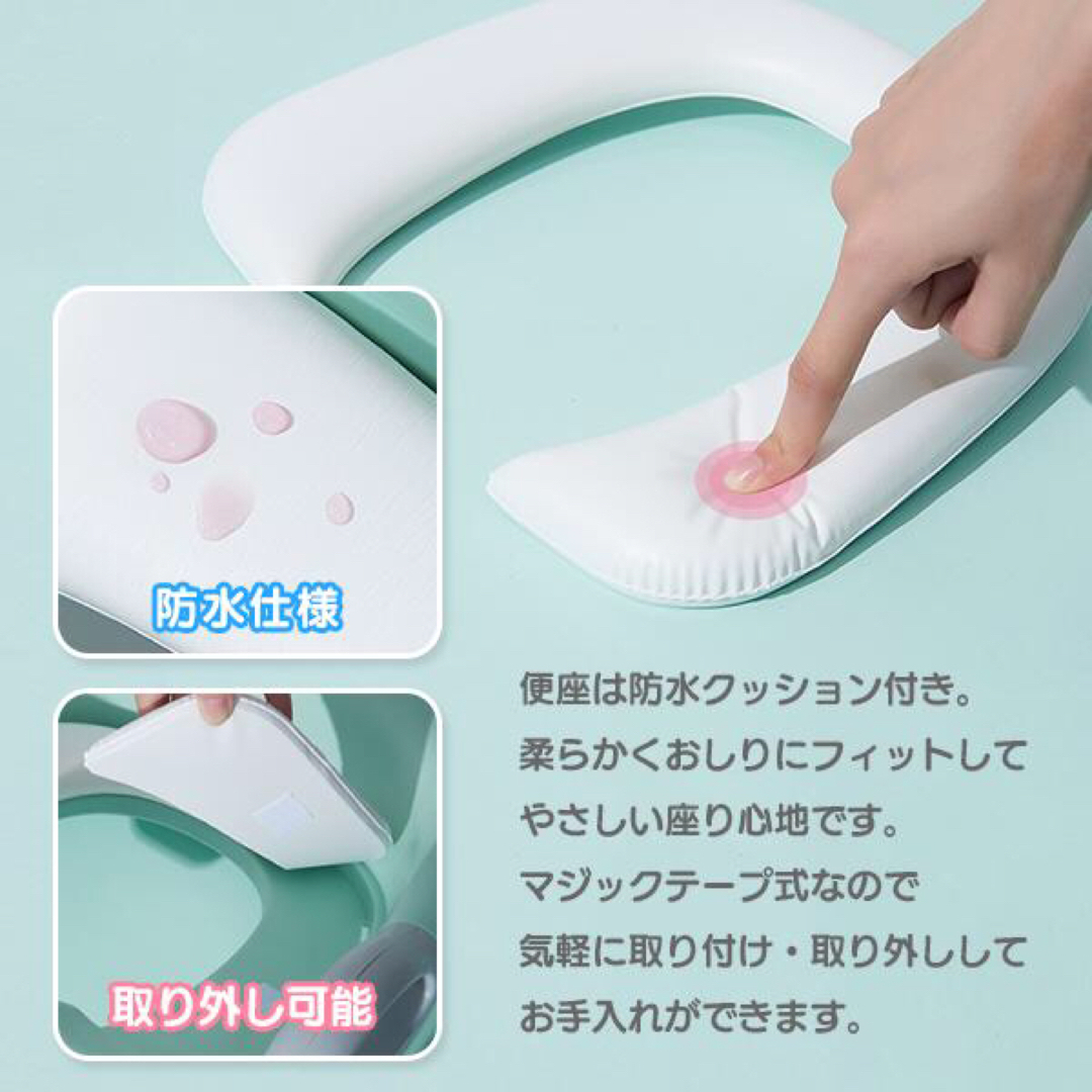 トイレトレーニング　ステップ付き子供用補助便座（グレー） キッズ/ベビー/マタニティのおむつ/トイレ用品(補助便座)の商品写真