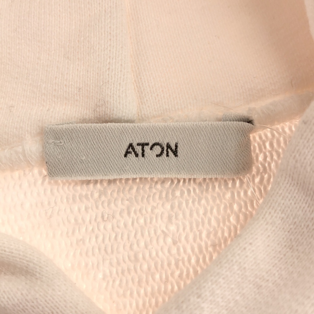 ATON エイトン ナチュラルダイプルオーバースウェットパーカー ピンク 2 kk ag sm 6950 メンズのトップス(パーカー)の商品写真