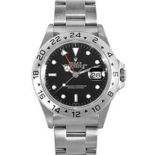 ROLEX - ロレックス ROLEX 16570 エクスプローラーII A番 腕時計 自動巻 ブラック メンズ【中古】