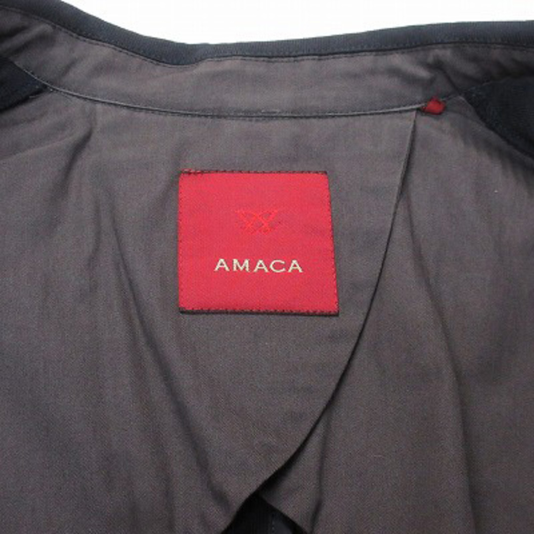 AMACA(アマカ)のアマカ AMACA ジャケット テーラード パイピング コットン 38 紺 レディースのジャケット/アウター(その他)の商品写真