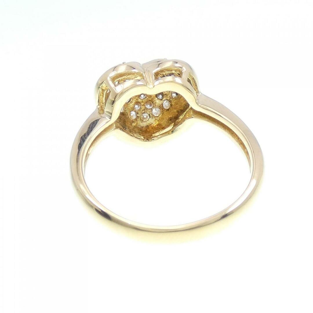 K18YG パヴェ ハート ダイヤモンド リング 0.50CT レディースのアクセサリー(リング(指輪))の商品写真
