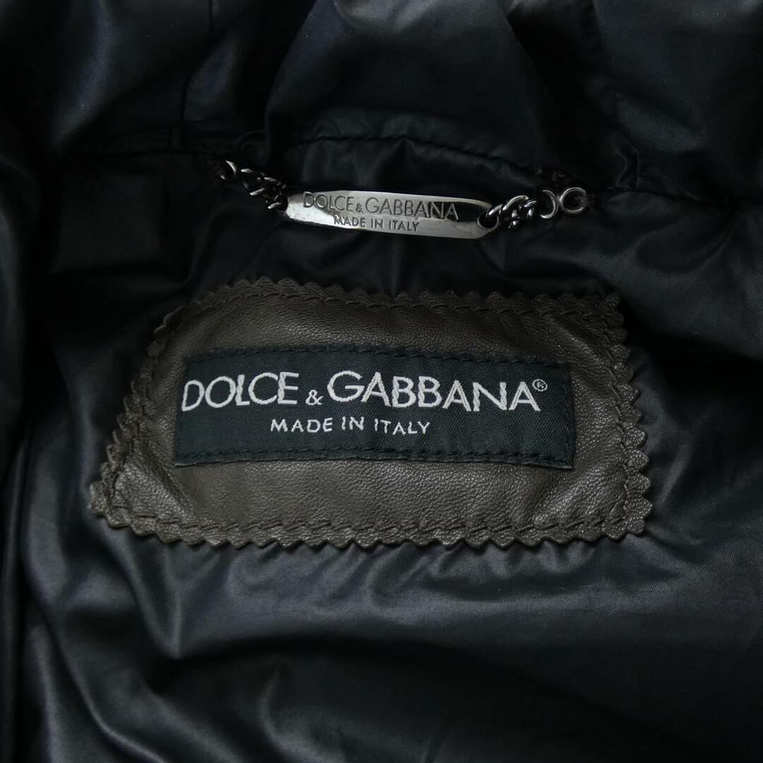 DOLCE&GABBANA(ドルチェアンドガッバーナ)のドルチェアンドガッバーナ DOLCE&GABBANA レザージャケット メンズのジャケット/アウター(テーラードジャケット)の商品写真