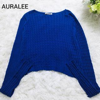 オーラリー(AURALEE)の美品 23SS オーラリー カシミヤシルクニット セーター ケーブル 1 M(ニット/セーター)