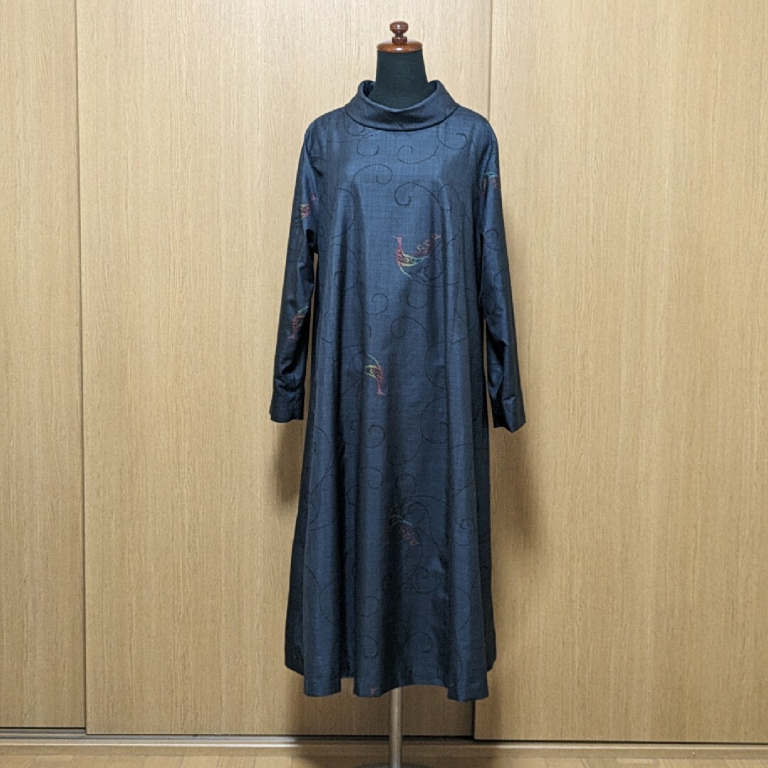 SOLD 着物リメイク ワンピース 大島紬 L〜LLの通販 by Yumi's SOLD 着物リメイク ワンピース 大島紬 L〜LLの通販 by Yumi's