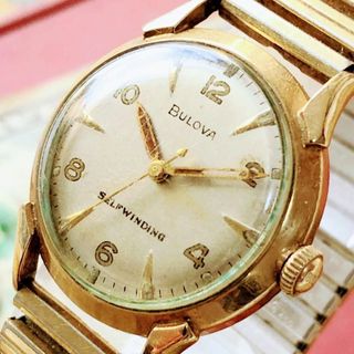 ブローバ(Bulova)の#2952【渋くてお洒落】メンズ 腕時計 ブローバ 動作品 自動巻 機械式 金張(腕時計(アナログ))