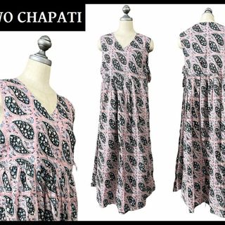 美品 TWO CHAPATI トゥーチャパティ 花柄 ペイズリー ワンピース(ロングワンピース/マキシワンピース)