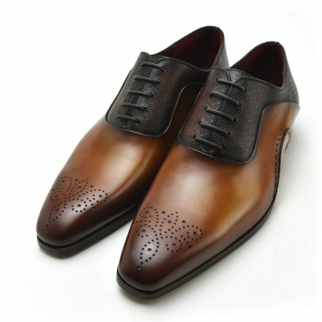 MAGNANNI(マグナーニ)の【CUERO/MARRON】マグナーニ ビジネスシューズ メンズ ドレスシューズ オパンカ 革靴 紳士靴 ミクストメディア シューズ ブラウン MAGNANNI 20120【送料無料】 メンズの靴/シューズ(ドレス/ビジネス)の商品写真