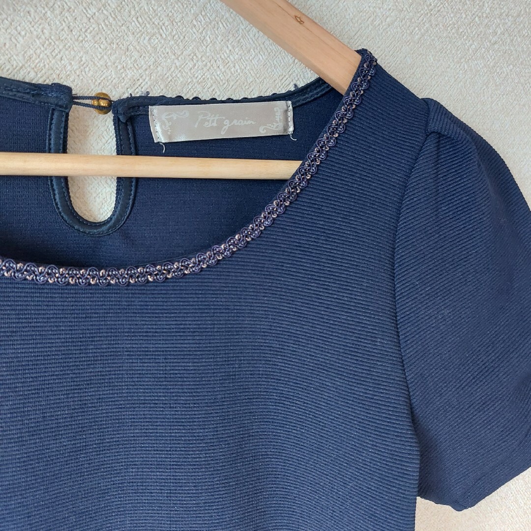 トップス 半袖 ネイビーレディース レディースのトップス(Tシャツ(半袖/袖なし))の商品写真