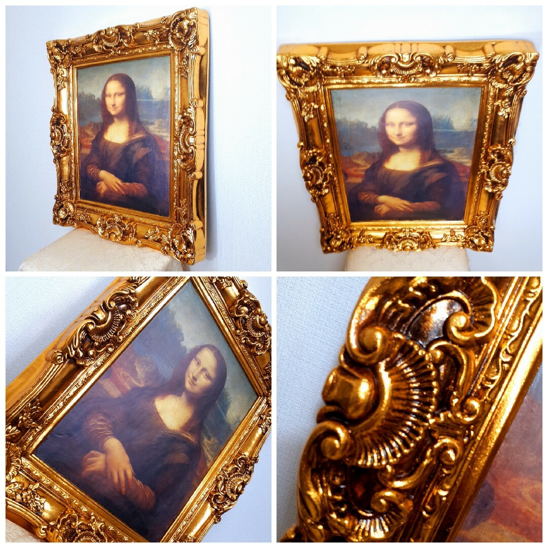輸入雑貨 ダヴィンチ作 絵画 モナリザ 良質キャンバス生地 金箔 輸入雑貨 ダヴィンチ作 絵画 モナリザ 良質キャンバス生地 金箔
