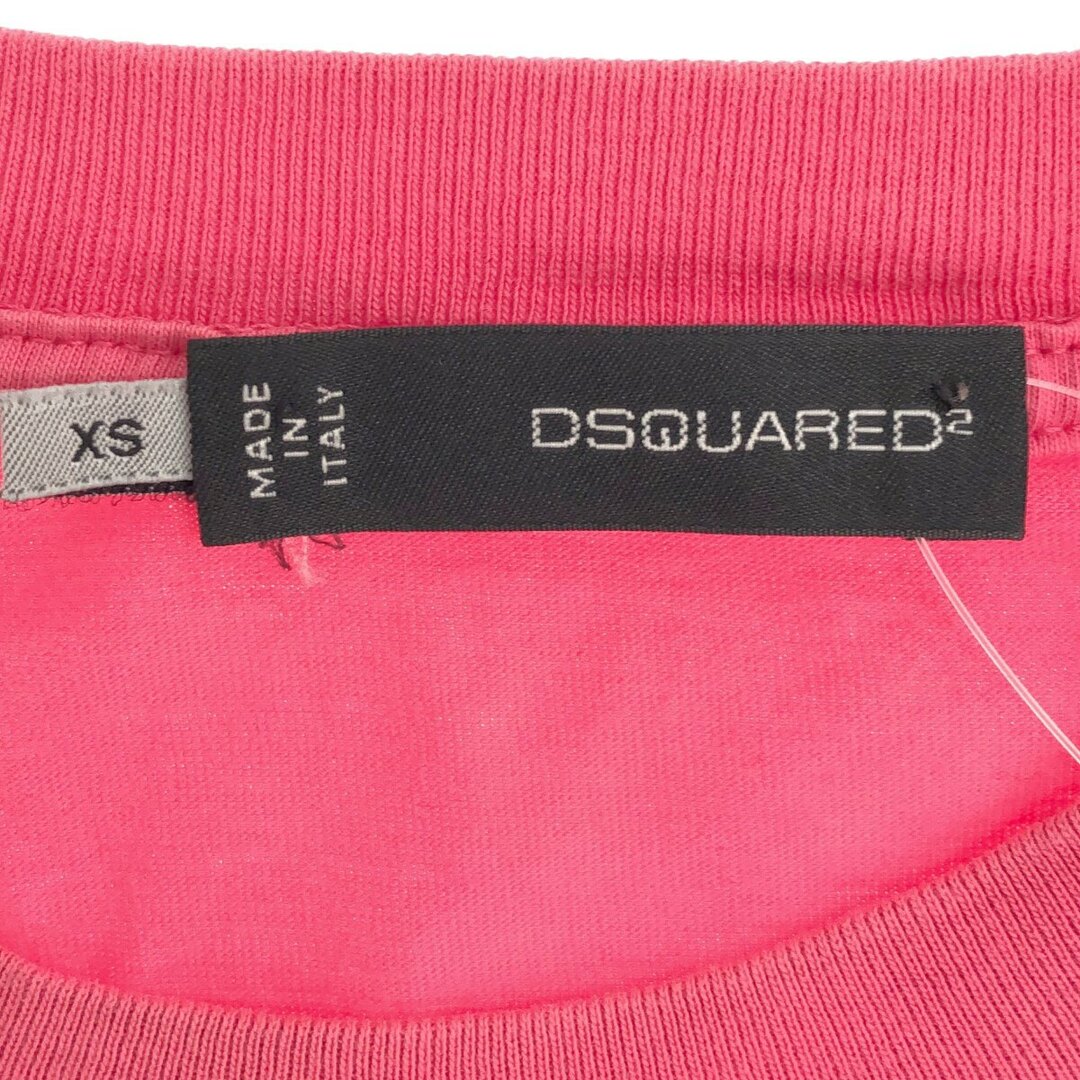 DSQUARED2(ディースクエアード)のDSQUARED2 ディースクエアード 10SS ロゴプリントTシャツ ピンク XS メンズのトップス(Tシャツ/カットソー(半袖/袖なし))の商品写真