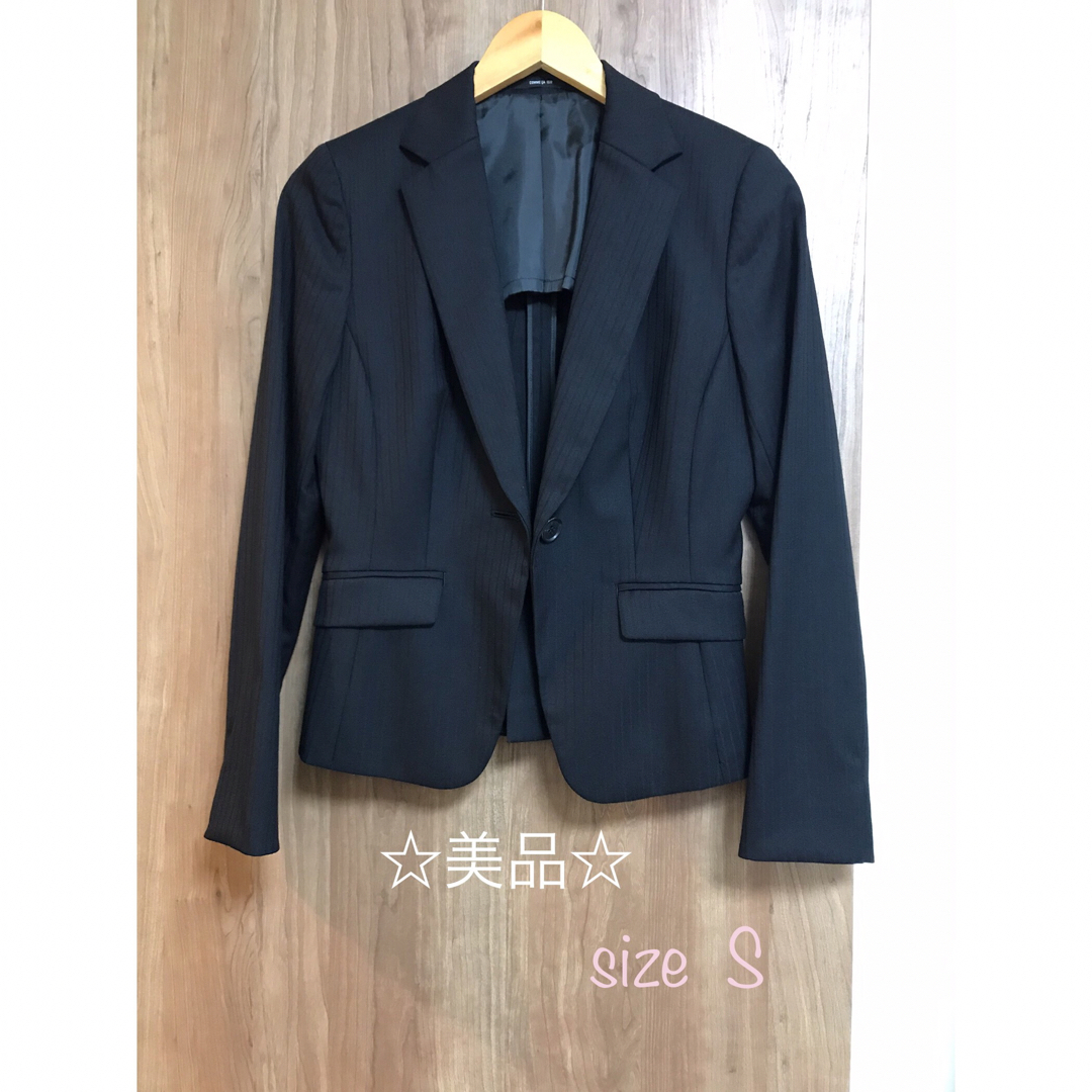 COMME CA ISM(コムサイズム)のスーツ　テーラードジャケット　ブラック　リクルート　フォーマル レディースのフォーマル/ドレス(スーツ)の商品写真