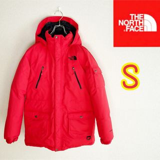 ザノースフェイス(THE NORTH FACE)のノースフェイス　ダウンジャケット　レッド　レディースS相当(ダウンジャケット)