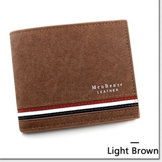 新品   財布  二つ折り  メンズウォレット   折財布　ライトブラウン(折り財布)