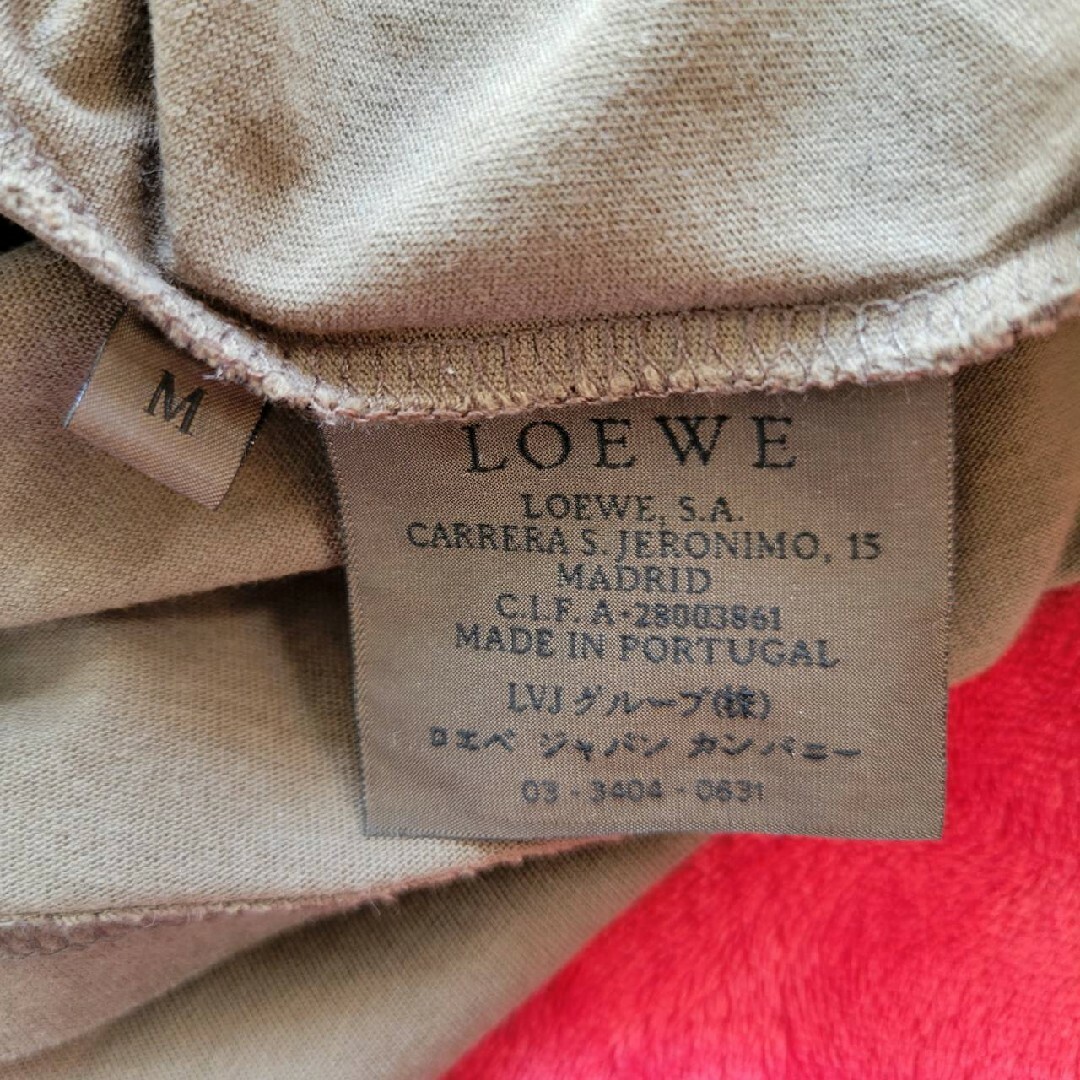 LOEWE(ロエベ)の【美品】LOEWE　ロエベ　アナグラム　ロゴ　Tシャツ　サイズM　ブラウン系 メンズのトップス(Tシャツ/カットソー(半袖/袖なし))の商品写真