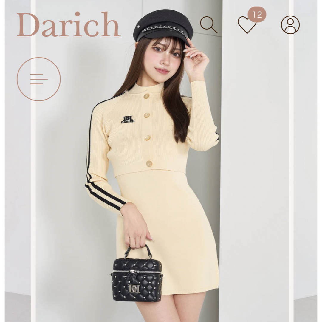 Darich(ダーリッチ)のDDラインニットアンサンブル レディースのワンピース(ミニワンピース)の商品写真