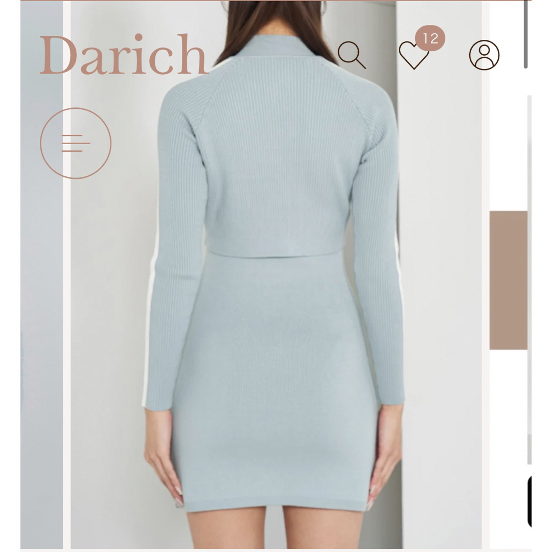 Darich(ダーリッチ)のDDラインニットアンサンブル レディースのワンピース(ミニワンピース)の商品写真