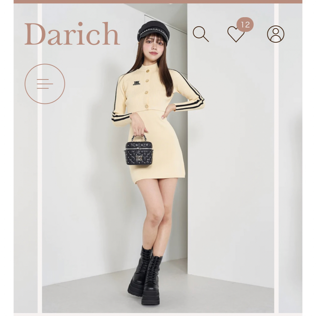 Darich(ダーリッチ)のDDラインニットアンサンブル レディースのワンピース(ミニワンピース)の商品写真