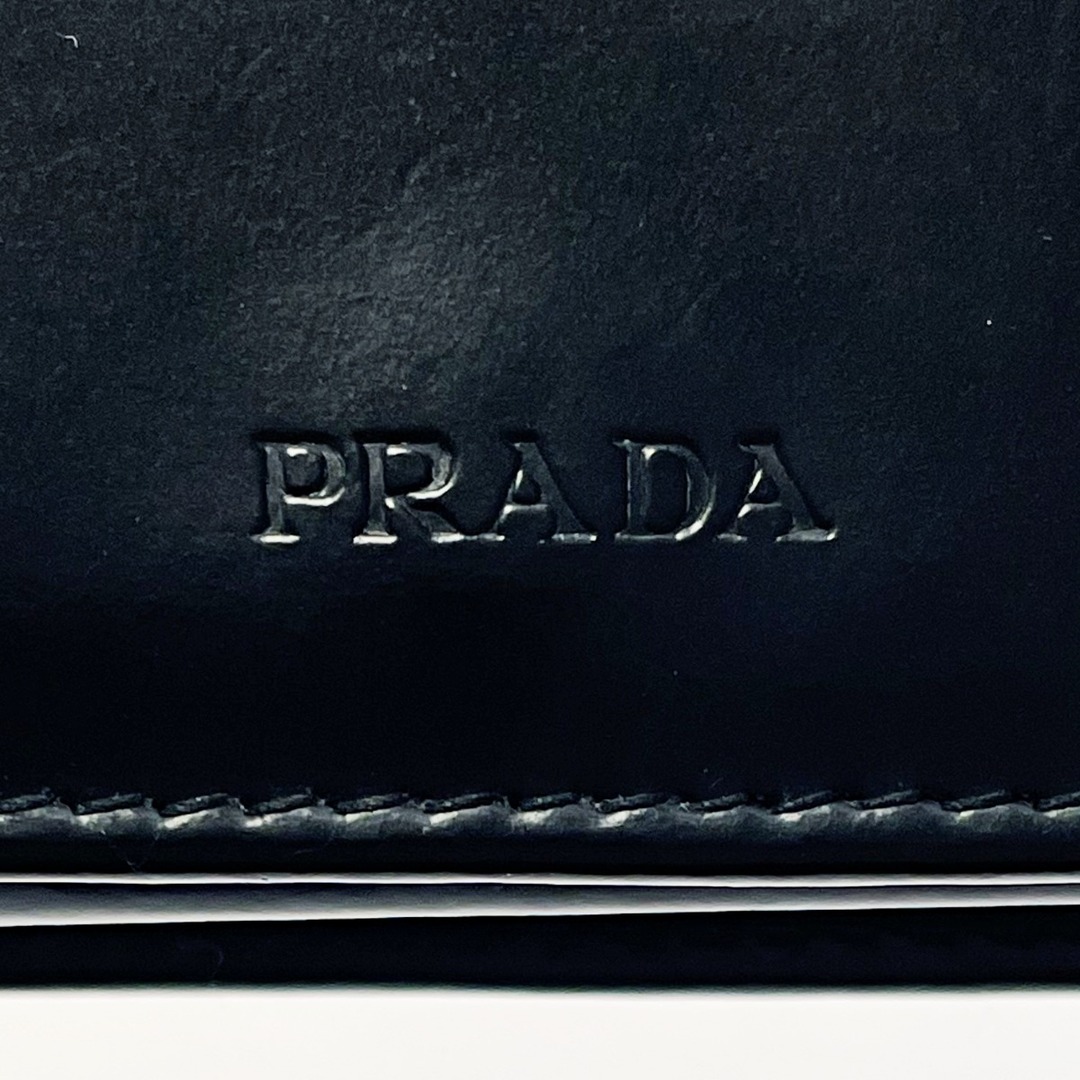 PRADA(プラダ)の☆☆PRADA プラダ コインケース M634 ブラック レディース シルバー金具 ギャランティカード有 メンズのファッション小物(コインケース/小銭入れ)の商品写真