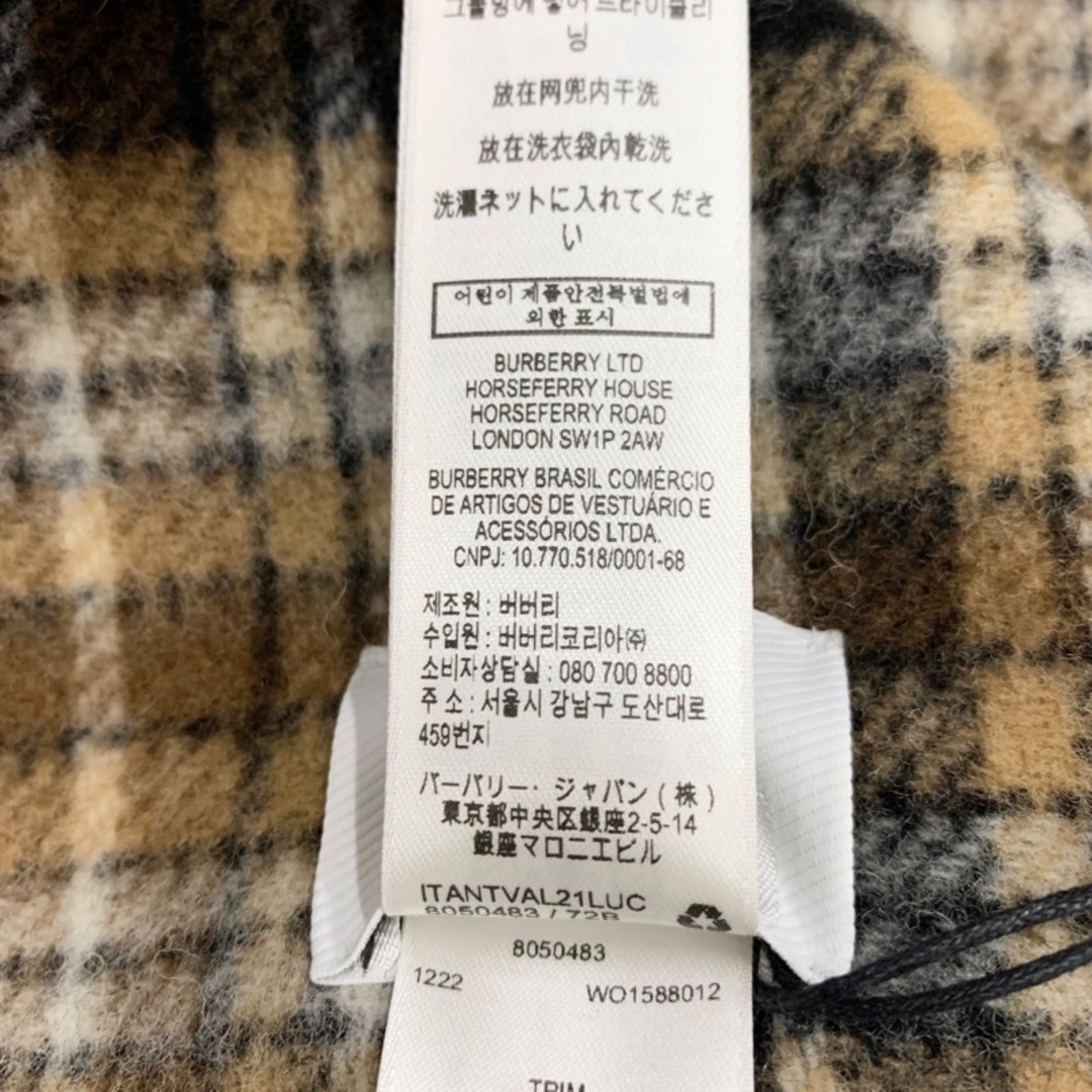 BURBERRY(バーバリー)の未使用 バーバリー BURBERRY アウター ケープ ポンチョ チェック リバーシブル ウール ブラウン系 レディースのジャケット/アウター(ポンチョ)の商品写真