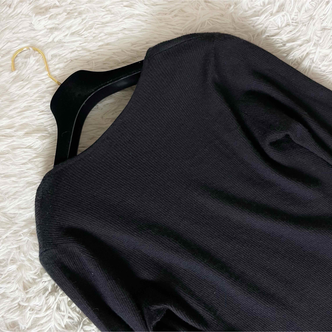 FOXEY BOUTIQUE(フォクシーブティック)のフォクシーブティック カシミヤ  シルク ニット セーター 黒 ブラック L  レディースのトップス(ニット/セーター)の商品写真