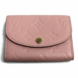 ルイヴィトン(LOUIS VUITTON)のLOUIS VUITTON ルイ・ヴィトン ポルトモネロザリ コインケース モノグラムアンプラント ピンク ローズプードル M81520 ICチップ レディース【中古】【美品】(コインケース)