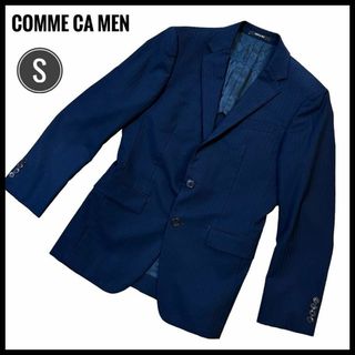 コムサメン(COMME CA MEN)のスーツ　ジャケット　コムサメン　ネイビー　ストライプ　仕事　ビジネス　男性(スーツジャケット)